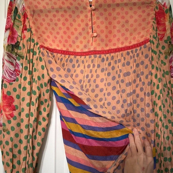 Anthropologie Blank London Miranda Peasant Blouse, Multicolor - XS - Picture 9 of 10